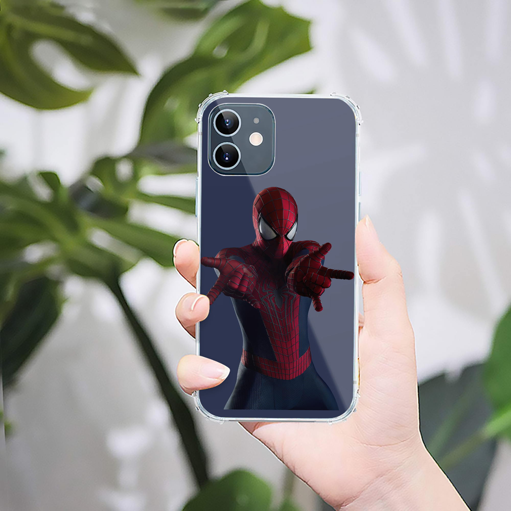 （画像用） Spider Man スパイダーマン 【iPhone 12シリーズ対応】透明スマホケース（クリアソフトケース）